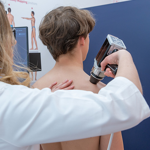 FotoFinder ATBM automated whole-body skin scanner in clinical use